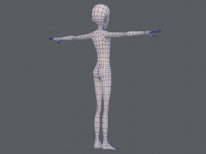 base mesh man character v16 Modello 3D