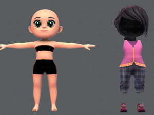 base girlv05 clothing v01 3Dモデル