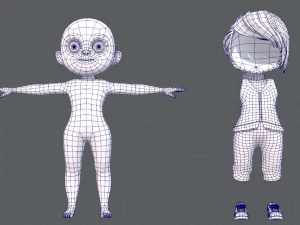 base girlv05 clothing v01 3D Model
