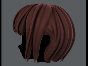 3d hair style for girl v56 3D 모델