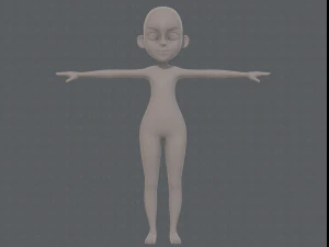base mesh girl characterv11 3D Model