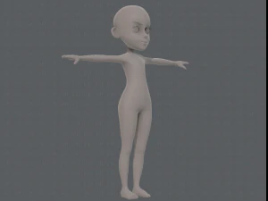 base mesh girl characterv11 3D Model