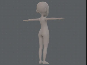 base mesh girl characterv11 3D Model
