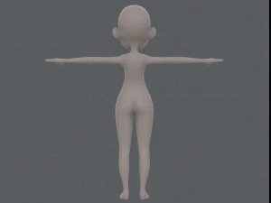 base mesh girl characterv11 3D Model
