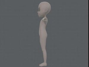 base mesh girl characterv11 3D Model