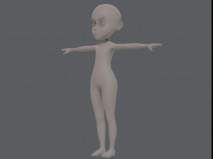 base mesh girl characterv11 3D Model