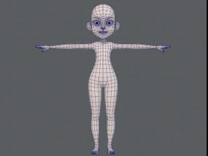 base mesh girl characterv11 3D Model