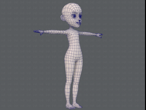 base mesh girl characterv11 Modello 3D