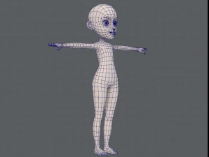 base mesh girl characterv11 3D Model