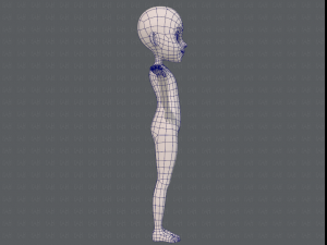 base mesh girl characterv11 Modello 3D