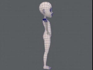 base mesh girl characterv11 3D Model