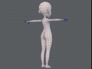 base mesh girl characterv11 Modello 3D