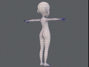 base mesh girl characterv11 3D Model