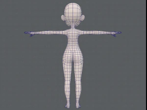 base mesh girl characterv11 3D Model