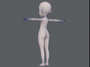 base mesh girl characterv11 3D Model