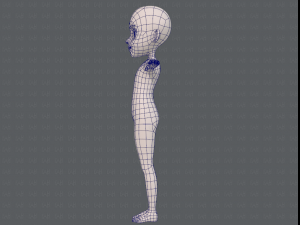 base mesh girl characterv11 Modello 3D