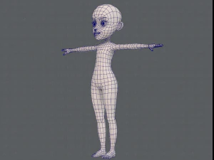 base mesh girl characterv11 3D Model