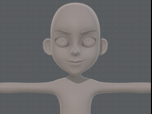 base mesh girl characterv11 Modello 3D