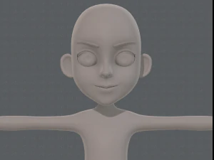 base mesh girl characterv11 3D Model
