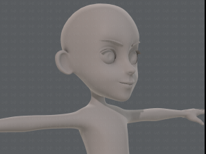 base mesh girl characterv11 Modello 3D