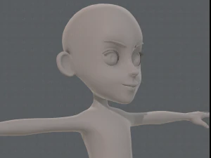 base mesh girl characterv11 3D Model