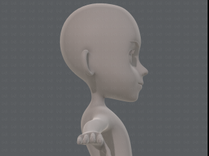 base mesh girl characterv11 Modello 3D