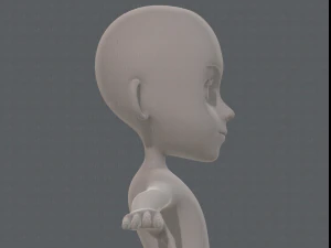 base mesh girl characterv11 3D Model