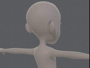base mesh girl characterv11 Modello 3D