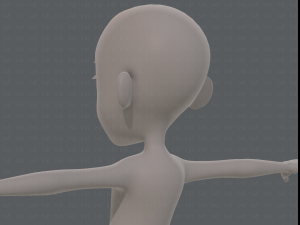base mesh girl characterv11 Modello 3D