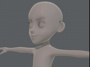 base mesh girl characterv11 3D Model