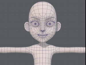 base mesh girl characterv11 Modello 3D