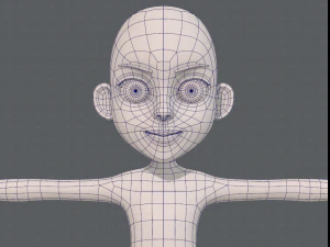base mesh girl characterv11 3D Model