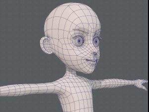 base mesh girl characterv11 Modello 3D