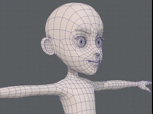 base mesh girl characterv11 3D Model