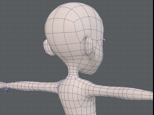 base mesh girl characterv11 Modello 3D