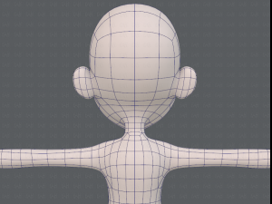 base mesh girl characterv11 Modello 3D