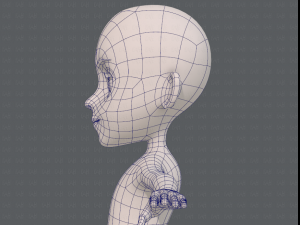 base mesh girl characterv11 Modello 3D