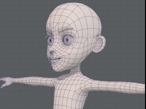 base mesh girl characterv11 Modello 3D