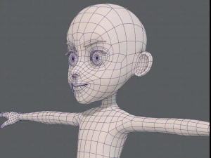base mesh girl characterv11 3D Model