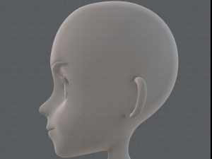 base mesh girl characterv11 Modello 3D