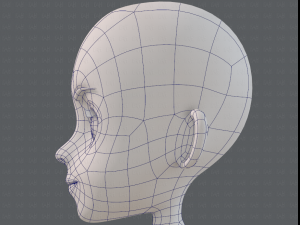 base mesh girl characterv11 Modello 3D