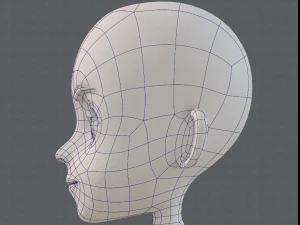 base mesh girl characterv11 3D Model