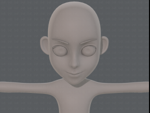 base mesh girl characterv11 Modello 3D