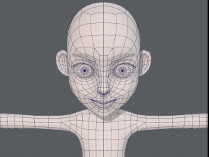 base mesh girl characterv11 Modello 3D