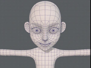 base mesh girl characterv11 3D Model