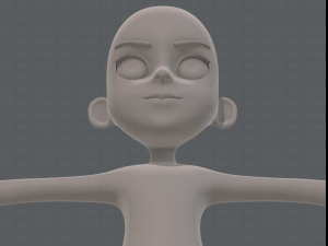 base mesh girl characterv11 Modello 3D