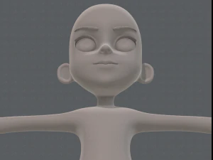 base mesh girl characterv11 3D Model