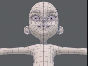 base mesh girl characterv11 3D Model