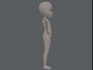 base mesh girl characterv11 Modello 3D