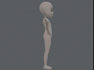 base mesh girl characterv11 3D Model